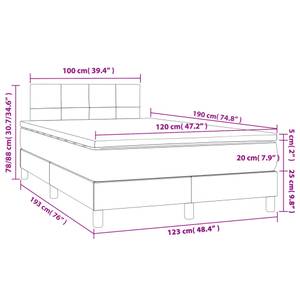 Boxspringbett 3017265-11 Creme - 123 x 193 cm