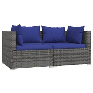 Salon de jardin (lot de 2) 3013629-10 Bleu - Bleu foncé - Gris