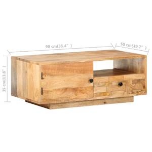 Couchtisch 320467 Braun - Massivholz - Holzart/Dekor - 50 x 35 x 90 cm