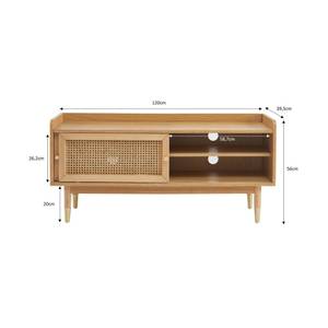 Meuble TV Bombong Marron - En partie en bois massif - 120 x 55 x 40 cm