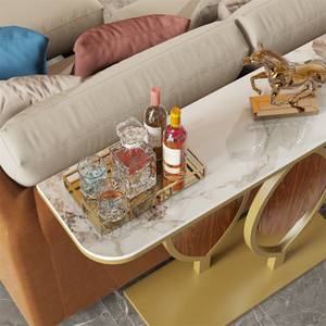 Table Console Noctis Imitation marbre blanc