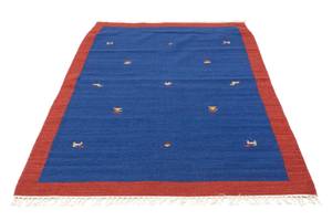 Kelim Modern - 180x120cm Blau - Naturfaser - 120 x 1 x 180 cm