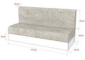 Armoire lit escamotable DYNAMO SOFA Gris - Largeur : 171 cm