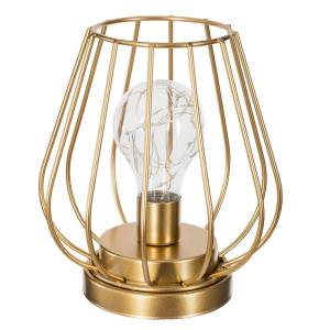 Lampe, Metall, kabelgebunden, Mikro-LED Gold - Metall - 15 x 17 x 15 cm