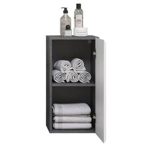 Armoire de toilette Riva B Blanc - En partie en bois massif - 35 x 68 x 33 cm