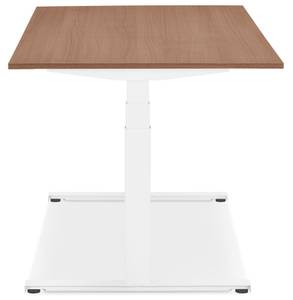 Schreibtisch TRONIK Braun - Walnuss Dekor - 140 x 70 cm - Weiß