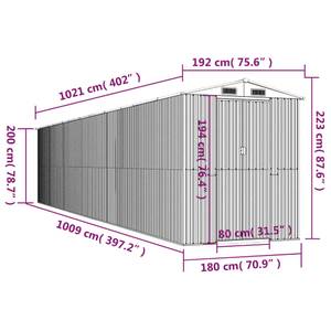 Geräteschuppen 3014781-3 Hellbraun - Tiefe: 1021 cm