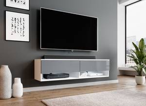 FURNIX meuble tv ALYX avec LED Gris - Blanc