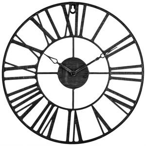 Horloge murale Horloge Noir - Métal - 37 x 37 x 4 cm
