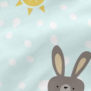 Rabbit family Spannbetttuch Textil - 4 x 60 x 120 cm