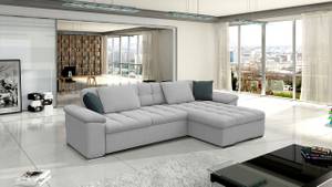 Ecksofa Diana Premium Platingrau - Ecke davorstehend rechts - Tiefe: 280 cm