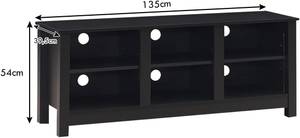 Banc TV TI86286NAFR Noir - Bois manufacturé - 40 x 40 x 135 cm