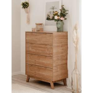 Commode Boobang Beige - Bois manufacturé - 40 x 105 x 82 cm