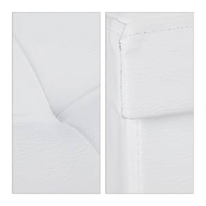 Kunstleder Sitzbank klappbarer Deckel Weiß
