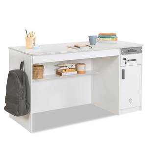 Bureau Snow Blanc - Bois manufacturé - 58 x 75 x 138 cm