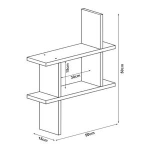 Étagère murale Halden Marron - Bois manufacturé - 50 x 50 x 15 cm