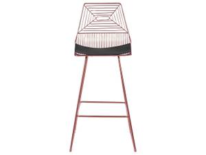 Tabouret de bar BISBEE Noir - Or rose