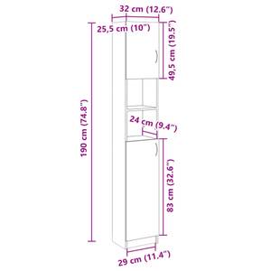 Armoire de salle de bain 3004744 Imitation chêne de Sonoma