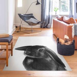 Illustration Hase Schwarz Weiß Zeichnung 210 x 280 cm