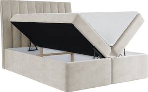 Boxspringbett mit Topper AMILA Beige - Breite: 160 cm - H3