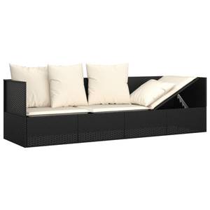 Outdoor Loungebett 3028900 Schwarz - Creme