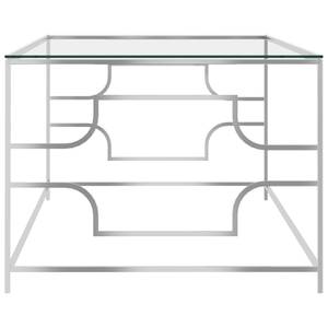 Couchtisch D500 Silber - Glas - 60 x 45 x 120 cm