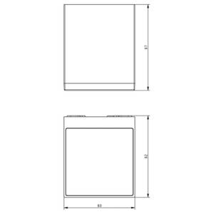 Wandleuchte Ancha Grau - Metall - Kunststoff - 10 x 10 x 10 cm