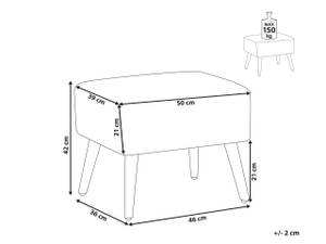 Hocker MANTEO Grau - Hellgrau - Eiche Hell - Weiß