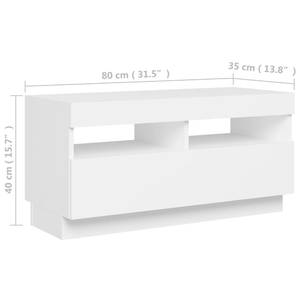 Meuble tv 3009233 Blanc - Largeur : 80 cm