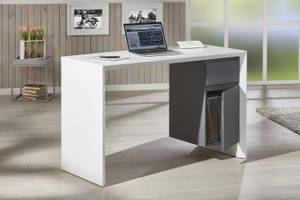 Schreibtisch mit 1 Schublade und 1 Tür Weiß - Holzwerkstoff - 75 x 50 x 120 cm
