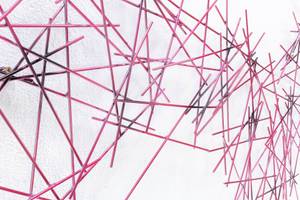 Wanddeko Metall Crossing the Void Pink - Metall - 111 x 64 x 3 cm