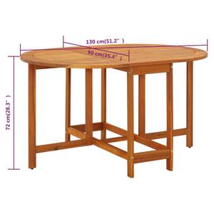 Gartentisch 42659 Braun - Holzwerkstoff - Holzart/Dekor - 130 x 72 x 130 cm