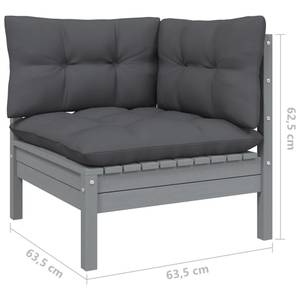 Salon de jardin (lot de 3) 3012138-3 Gris