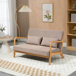 2-Sitzer Sofa 839-597V00LG Grau - Massivholz - 80 x 72 x 122 cm