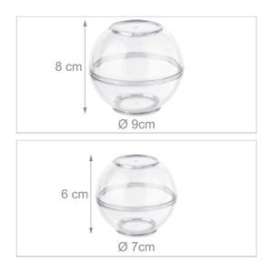 Boîte à oignon transparente en lot de 2 Matière plastique - 9 x 8 x 9 cm