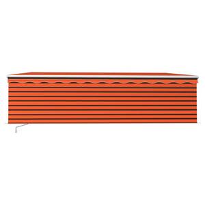 Auvent rétractable 3014348-3 Marron - Orange - Métal - Textile - 300 x 1 x 500 cm