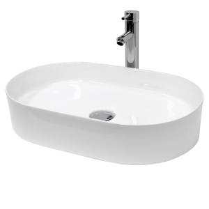 Vasque forme ovale 605x380x125 mm blanc Blanc - Céramique - 38 x 13 x 61 cm