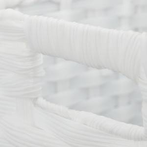 Corbeille de rangement plastique tressé Blanc