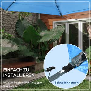 Pool Sonnenschutzdach 848-055V01BU Blau - Kunststoff - 175 x 120 x 360 cm