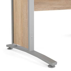 Schreibtisch in Eichenholzoptik Braun - Holzwerkstoff - 80 x 75 x 150 cm