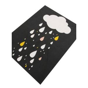 Tapis enfant RAINDROPS Noir - Matière plastique - 95 x 6 x 125 cm