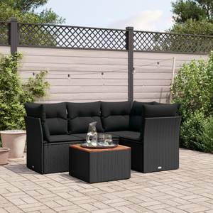 Gartensitzgruppe K350(5-tlg) Schwarz - Massivholz - 69 x 62 x 62 cm