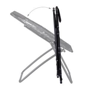 2 x Bungee Stuhl WEBSTER schwarz-grau Grau - Silber - Weiß - Metall - Kunststoff - 83 x 80 x 60 cm