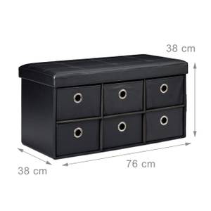 Banc de rangement tabouret coffre Noir