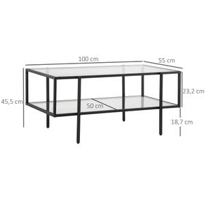 Beistelltisch 839-441V00WT Glas - 55 x 46 x 100 cm