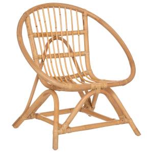 Kindersessel LÉO Beige - Rattan - 42 x 58 x 54 cm