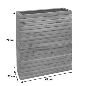 Pflanzkasten L21 Braun - Holzart/Dekor - Holz teilmassiv - 63 x 77 x 23 cm