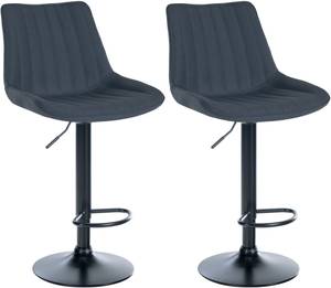 Tabouret de bar Toni Lot de 2 Gris lava