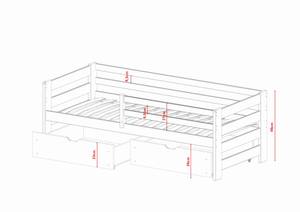 Lit simple Ergo Graphite - 90 x 190 cm