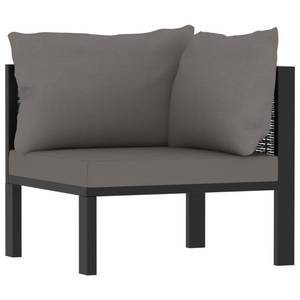 Modular-Sofa-Eckteil 49397 Grau - Metall - Polyrattan - 68 x 64 x 68 cm